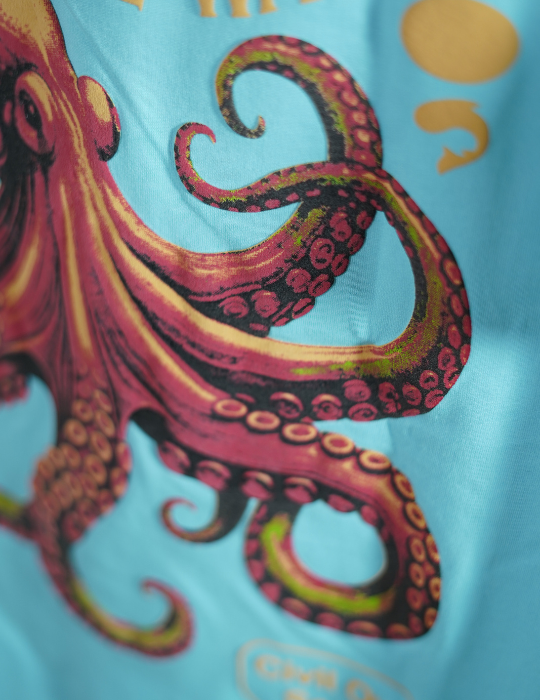 SKY BLUE OCTOPUS OVERSIZED T SHIRT