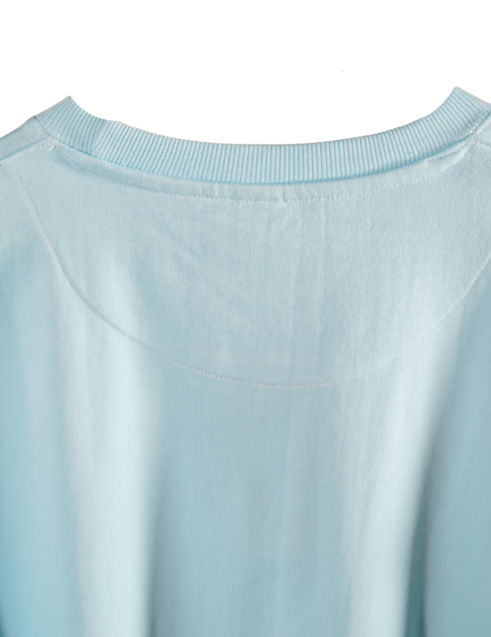 SKY BLUE CIVILOWL BASIC OVERSIZED T SHIRT