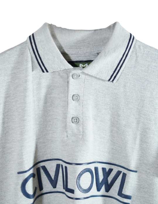 GREY CIVILOWL LINING COLLAR T SHIRT