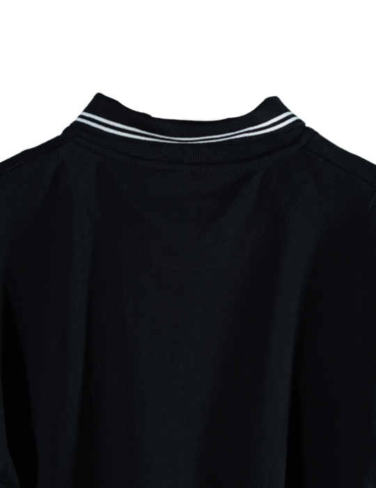 BLACK CIVILOWL RUNNING RED FONT COLLAR T SHIRT