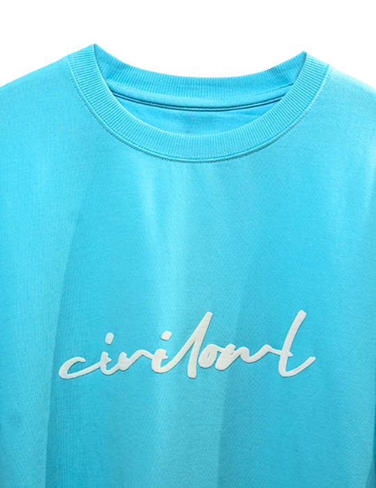 SKY BLUE FLAMINGO OVERSIZED T SHIRT