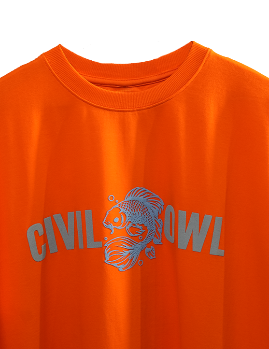 ORANGE FISH OVERSIZED T SHIRT