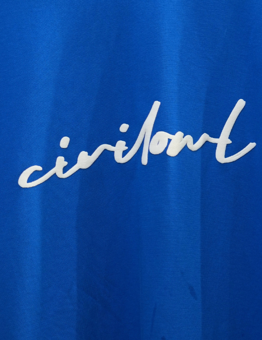 ROYAL BLUE FLAMINGO OVERSIZED T SHIRT