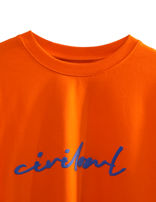 ORANGE FLAMINGO OVERSIZED T SHIRT