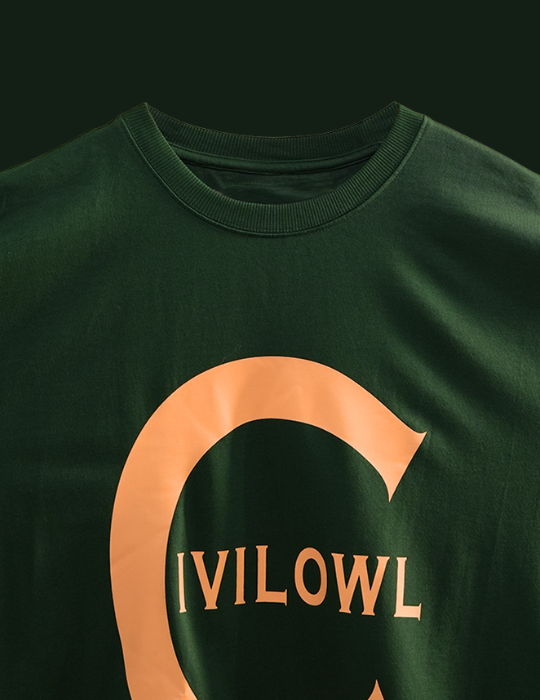 BOTTLE GREEN OCTOPUS OVERSIZED T SHIRT