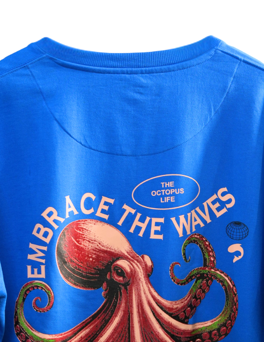 ROYAL BLUE OCTOPUS OVERSIZED T SHIRT