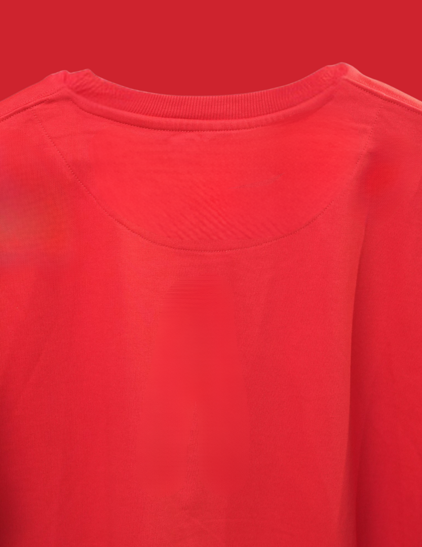 RED CIVILOWL BASIC OVERSIZED T SHIRT