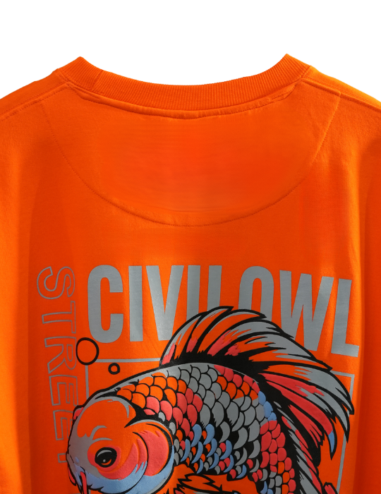 ORANGE FISH OVERSIZED T SHIRT