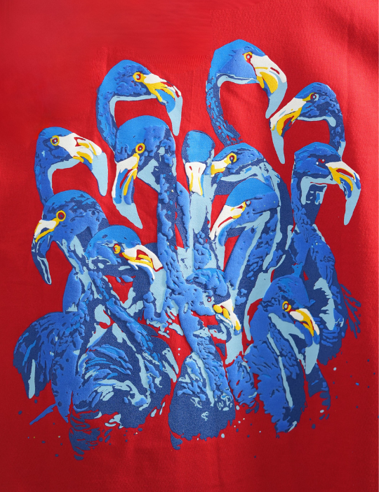 RED FLAMINGO OVERSIZED T SHIRT