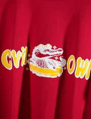 RED CHILLING CROCODILE  T SHIRT