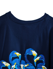 NAVY BLUE FLAMINGO T SHIRT