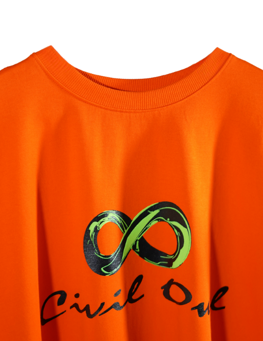 ORANGE INFINITY OVERSIZED T SHIRT