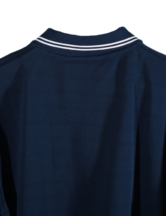 NAVY BLUE CIVILOWL RUNNING RED FONT COLLAR T SHIRT