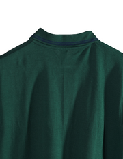 BOTTLE GREEN CIVILOWL RUNNING BROWN FONT COLLAR T SHIRT