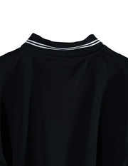 BLACK CIVILOWL RUNNING GREEN FONT COLLAR T SHIRT