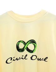 CREME BLUE INFINITY OVERSIZED T SHIRT