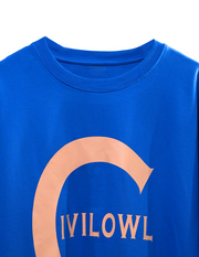 ROYAL BLUE OCTOPUS OVERSIZED T SHIRT