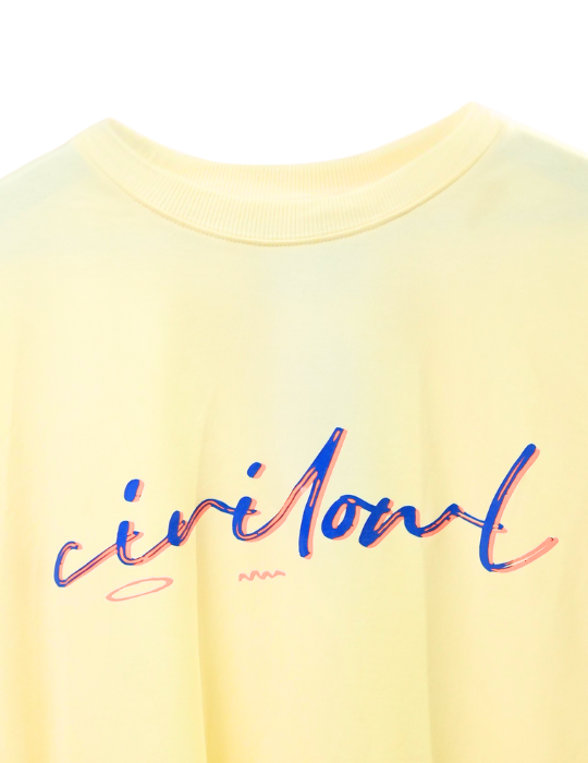 CREME CIVILOWL BASIC OVERSIZED T SHIRT