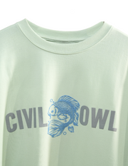 SEA GREEN FISH OVERSIZED T SHIRT