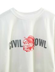 WHITE FISH OVERSIZED T SHIRT