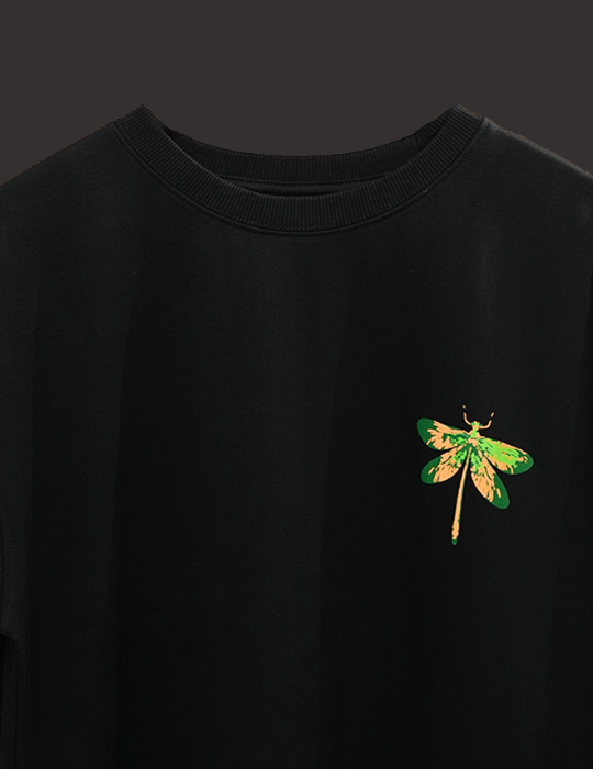BLACK BUTTERFLY BEE OVERSIZED T SHIRT