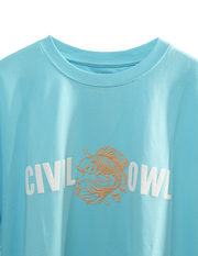 SKY BLUE FISH OVERSIZED T SHIRT