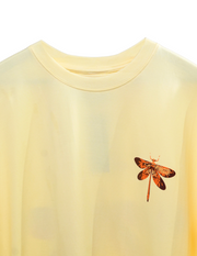 CREME BUTTERFLY BEE OVERSIZED T SHIRT