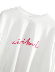 WHITE FLAMINGO OVERSIZED T SHIRT