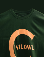 BOTTLE GREEN OCTOPUS OVERSIZED T SHIRT