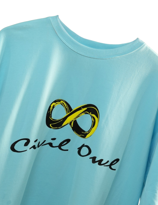 SKY BLUE INFINITY OVERSIZED T SHIRT