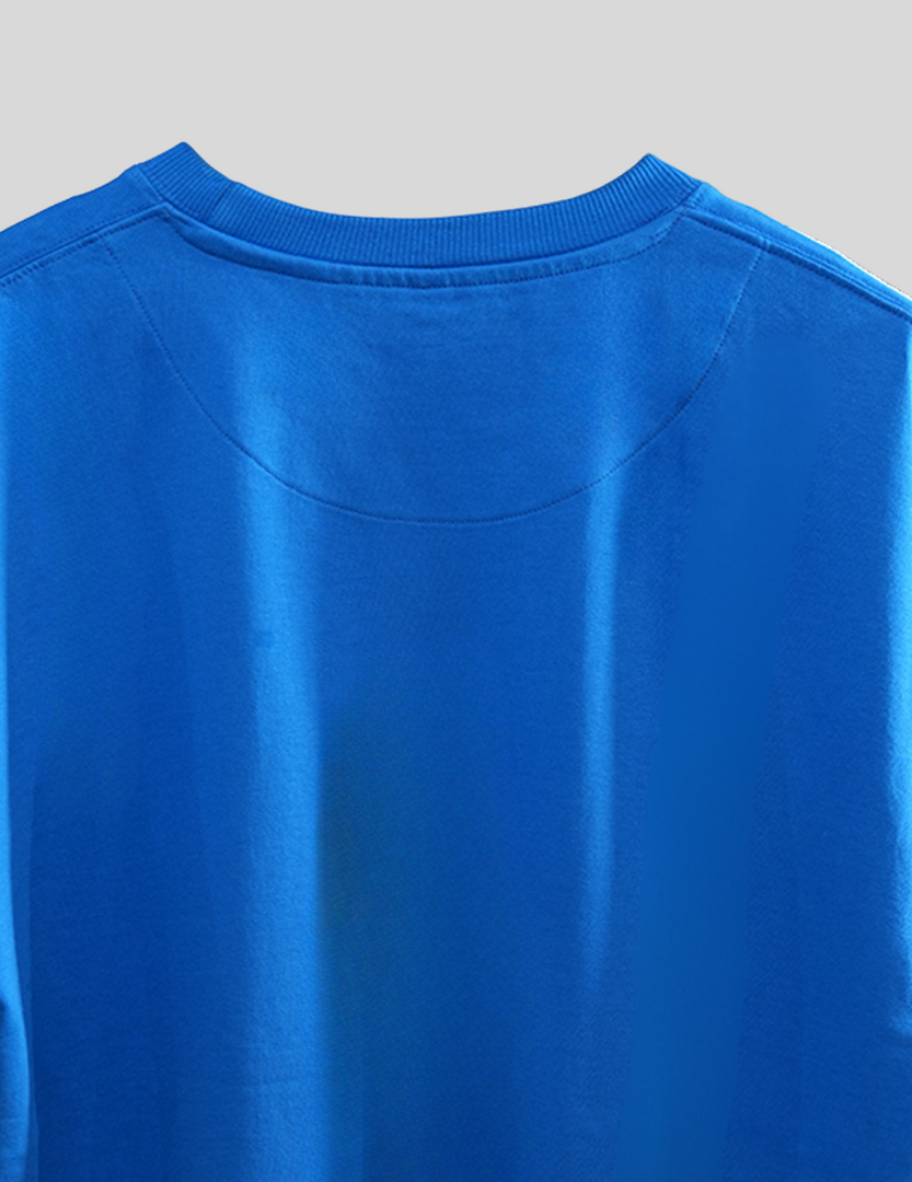 ROYAL BLUE MERGE CIVILOWL OVERSIZED T SHIRT