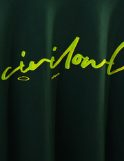 BOTTLE GREEN CIVILOWL BASIC OVERSIZED T SHIRT