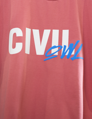 PEACH MERGE CIVILOWL OVERSIZED T SHIRT