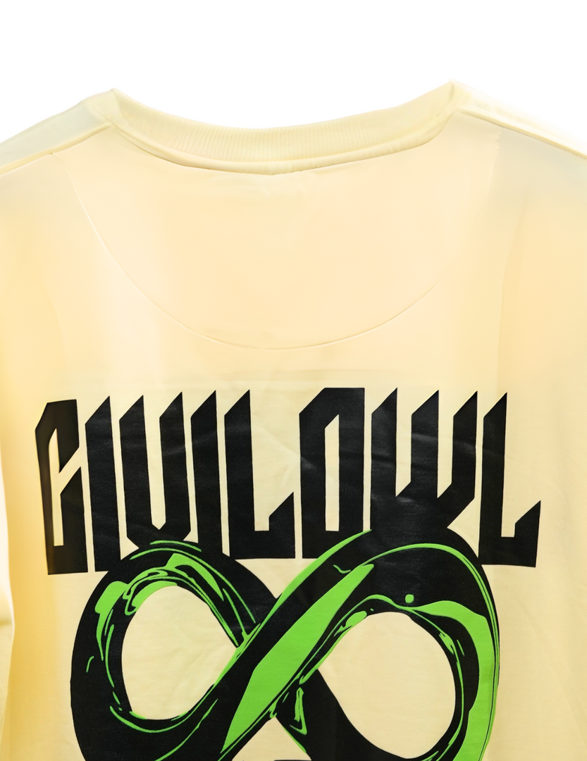 CREME BLUE INFINITY OVERSIZED T SHIRT