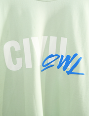 SEA GREEN MERGE CIVILOWL OVERSIZED T SHIRT