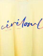 CREME CIVILOWL BASIC OVERSIZED T SHIRT
