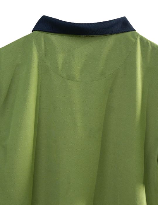 GREEN CIVILOWL DRYFIT MARS RUNNING COLLAR T SHIRTS
