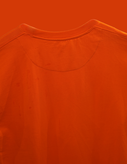 ORANGE DUAL FONTS CIVILOWL OVERSIZED T SHIRT