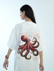 WHITE OCTOPUS OVERSIZED T SHIRT