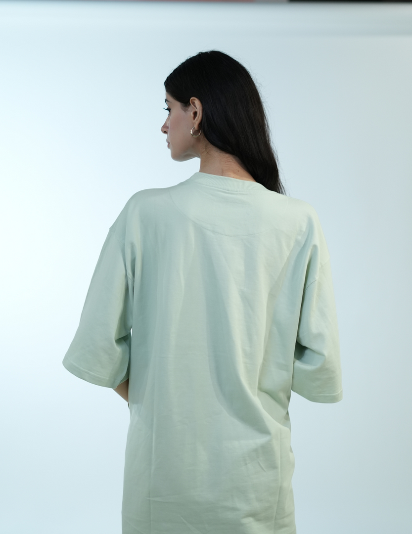 SEA GREEN MERGE CIVILOWL OVERSIZED T SHIRT