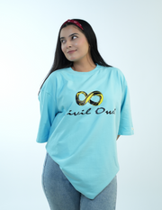 SKY BLUE INFINITY OVERSIZED T SHIRT
