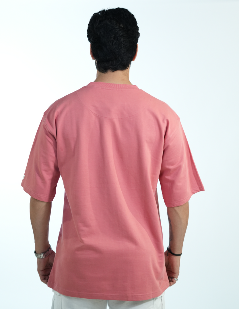 PEACH OWL FIGURE OVERSIZED T SHIRT